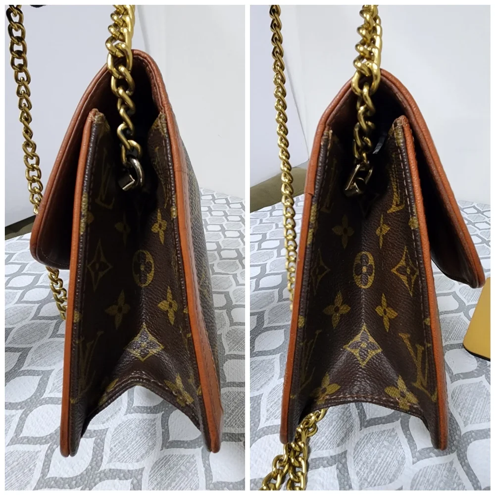 LOUIS VUITTON Monogram Dame Clutch Bag Brown - Picture 7 of 13